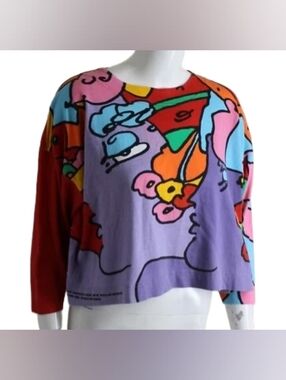 PETER MAX NeoMAX 1987 Vintage Cropped Shirt